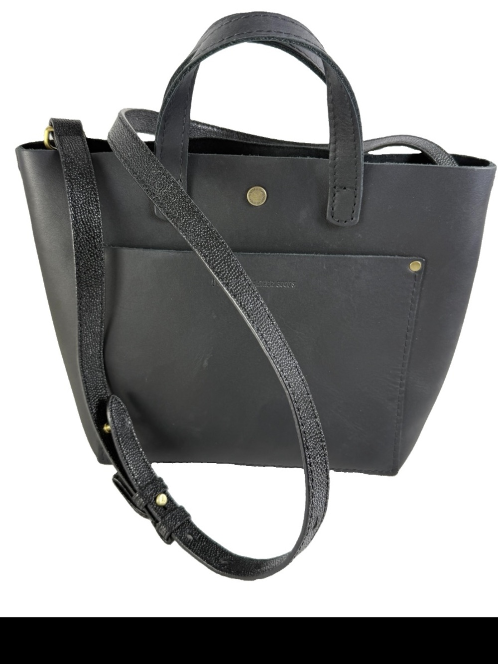Portland Leather Goods Mini Crossbody Tote Top Grain Leather EUC read descriptio